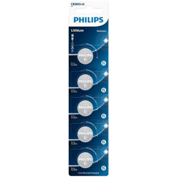 PHILIPS / BATERIA CR2025 C/5