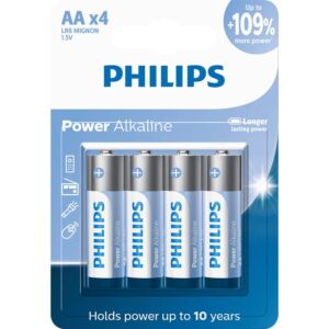 PHILIPS / PILHA ALCALINA PEQUENA AA C/4