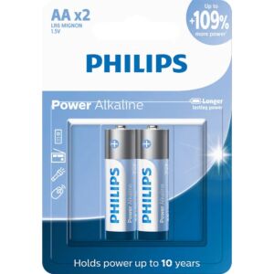 PHILIPS / PILHA ALCALINA PEQUENA AA C/2