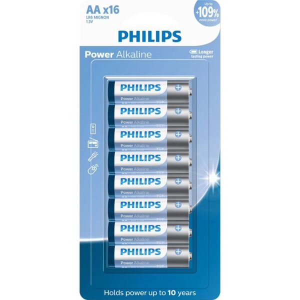 PHILIPS / PILHA ALCALINA AA C/16