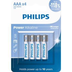 PHILIPS / PILHA ALCALINA PALITO AAA C/4