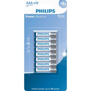PHILIPS / PILHA ALCALINA AAA C/16 UNIDS