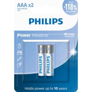 PHILIPS / PILHA ALCALINA PALITO AAA C/2